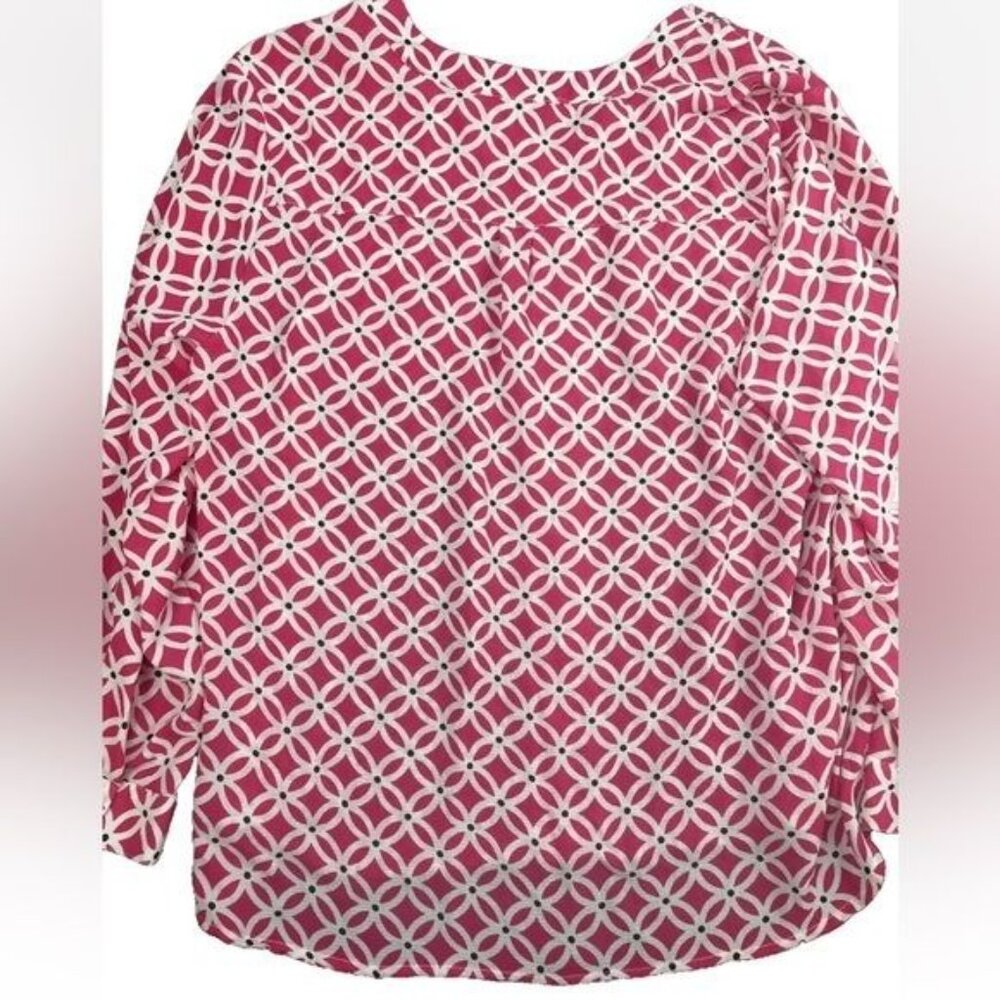 STUDIO WORKS Woman 2X Blouse Pink Front ZIP & 2 Pocket - Picture 4 of 15